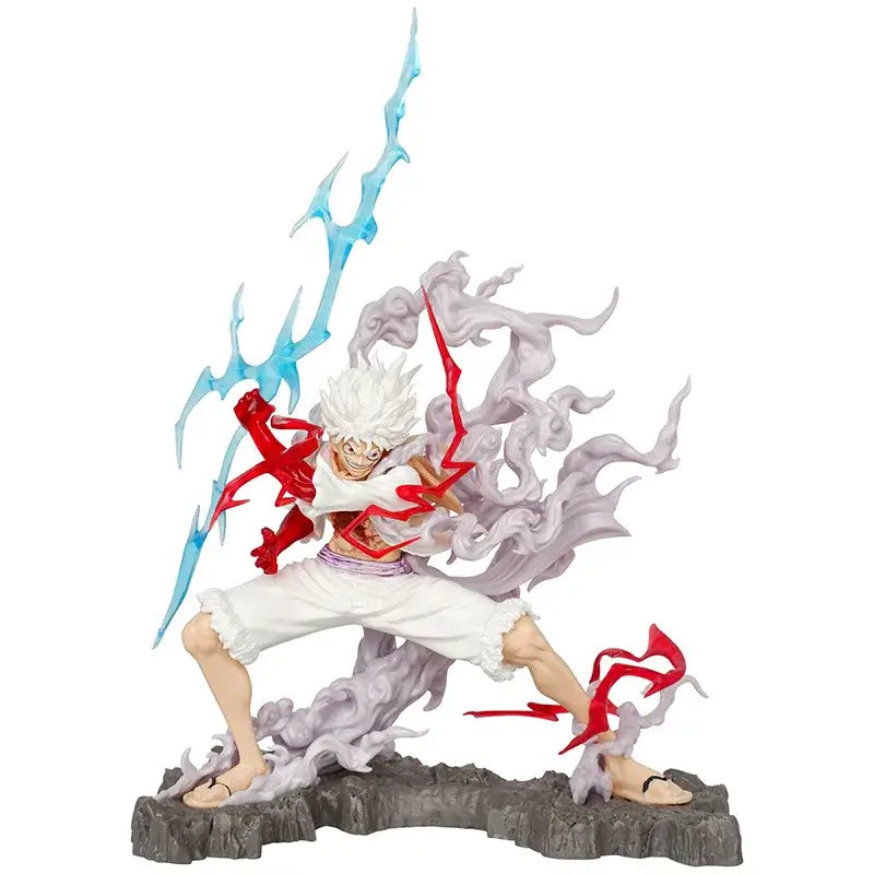One Piece Luffy Statue: 28cm Lightning Movable Model