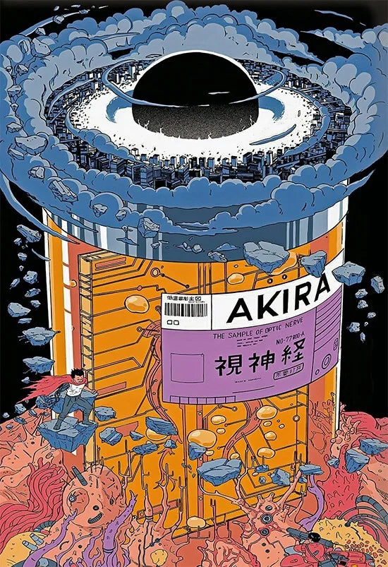 Poster Manga Page Akira 80s Wall Decor Vintage Comic Manga Japanese Animation Wall Decor Akira Comics Book Canvas Painting Gift