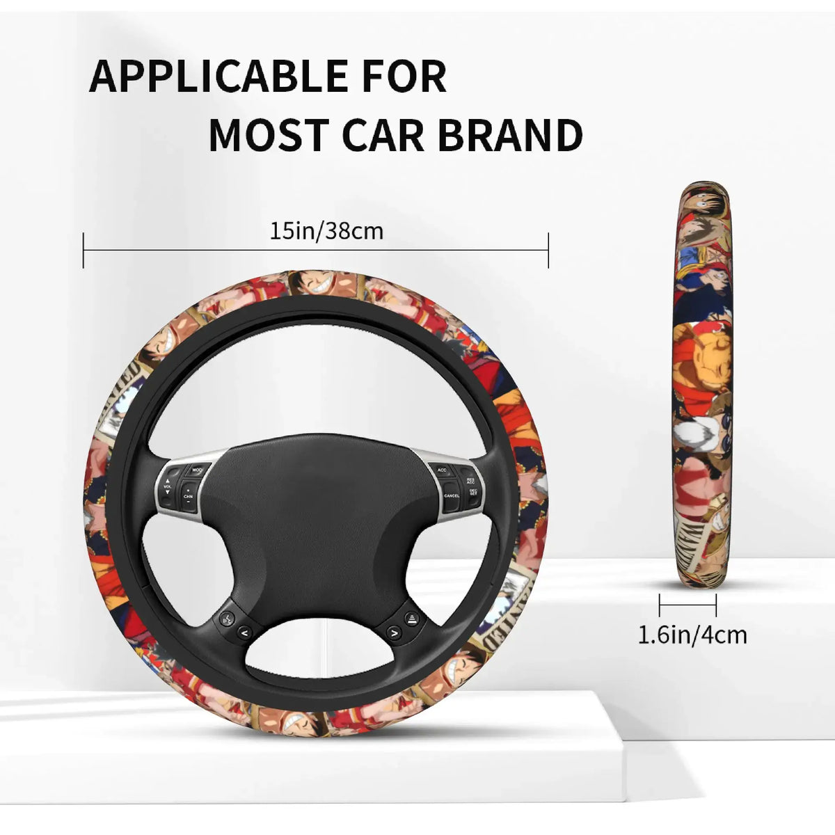 One Piece Luffy Anime Steering Wheel Cover | Car Accessory