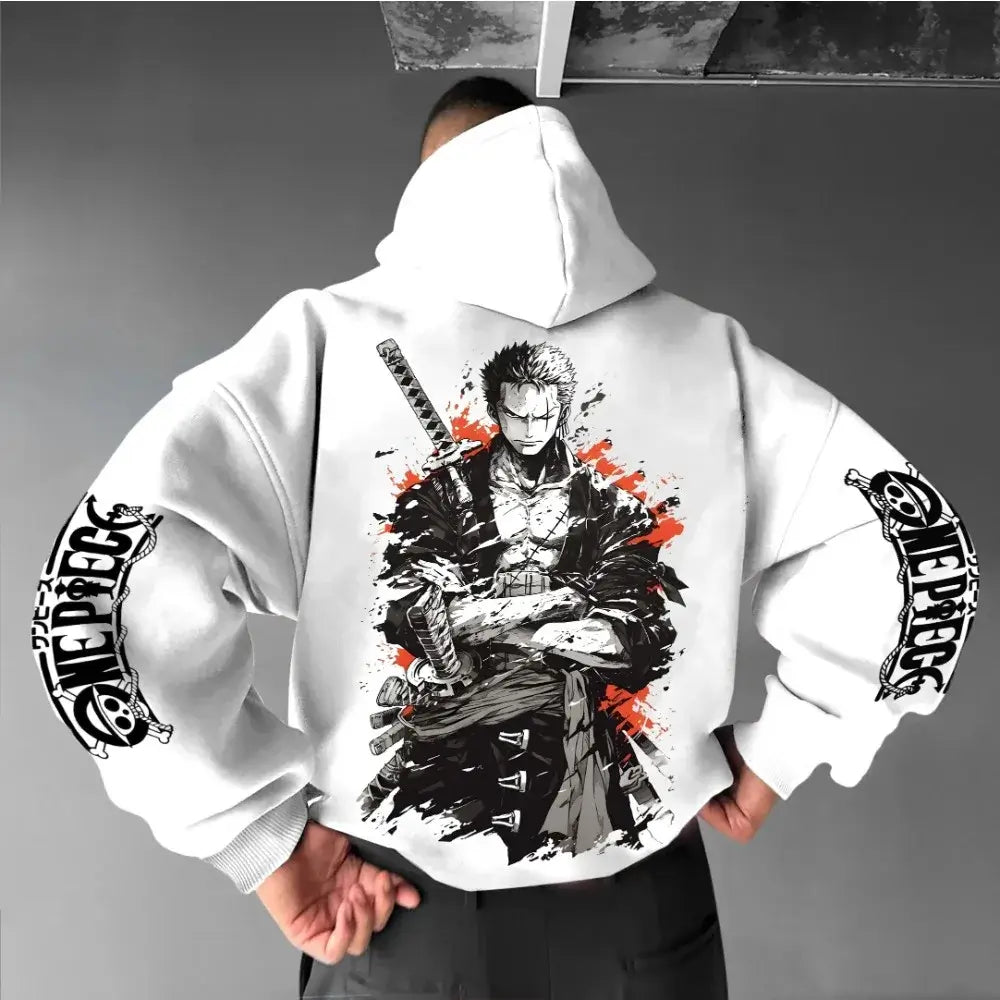 Roronoa Zoro Hoodie: One Piece Parent-Child Anime Sweatshirt