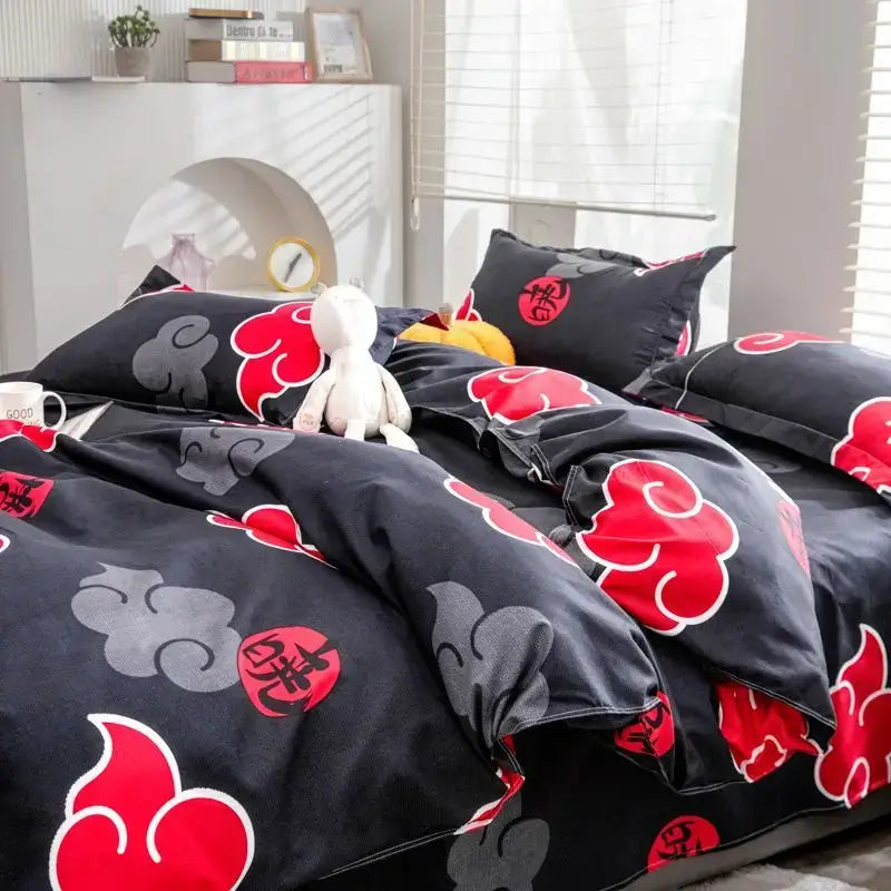 Naruto Akatsuki Bedding Set: Cute Anime Duvet Cover