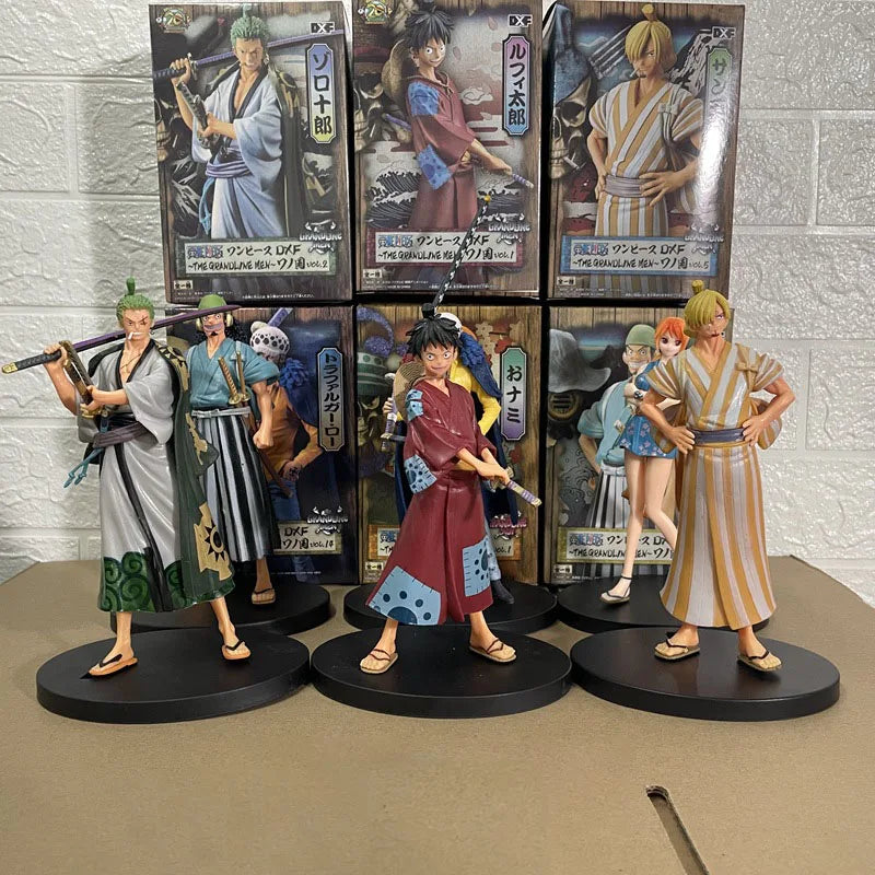 One Piece 17cm Anime Figure: Luffy Zoro Yamato Statue