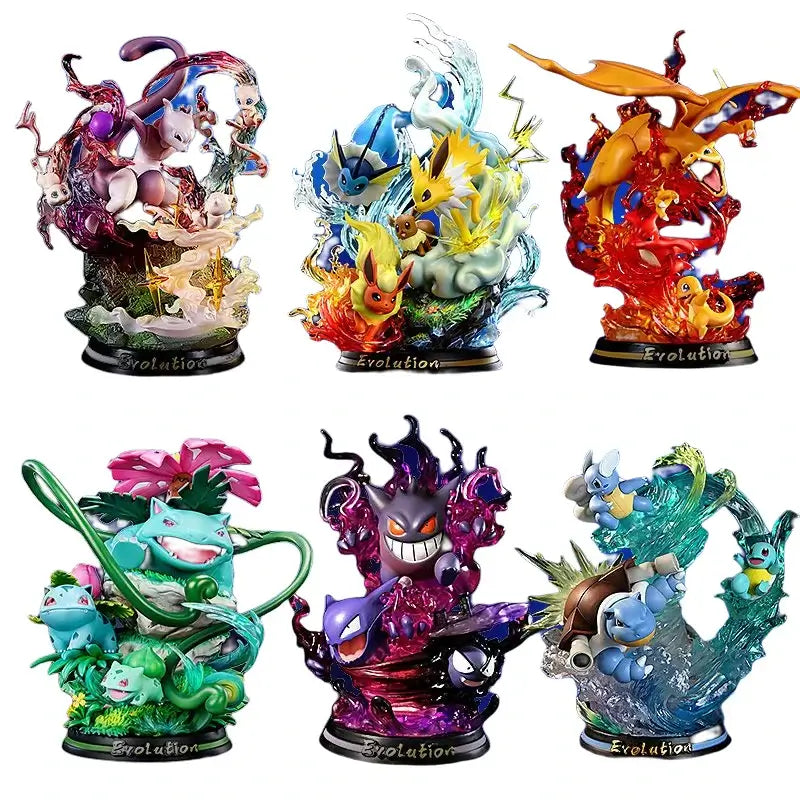 Pokemon Anime Figures: Luminous Evolution Statue Collection