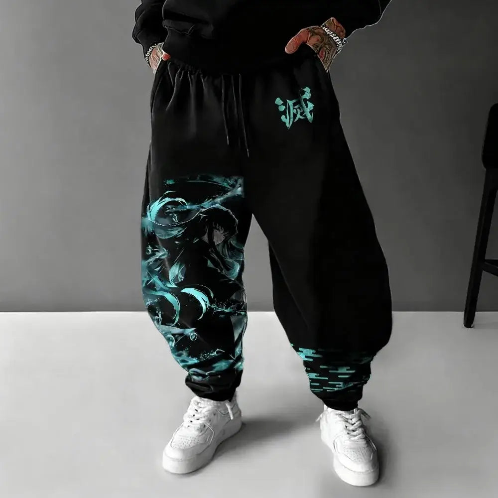 Tokito Muichiro Jogger Pants: Demon Slayer Men's Trousers