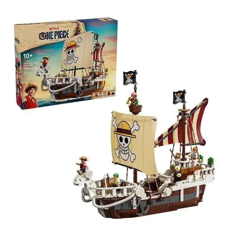 One Piece Going Merry Building Blocks: Pirate Ship Assembly Toy