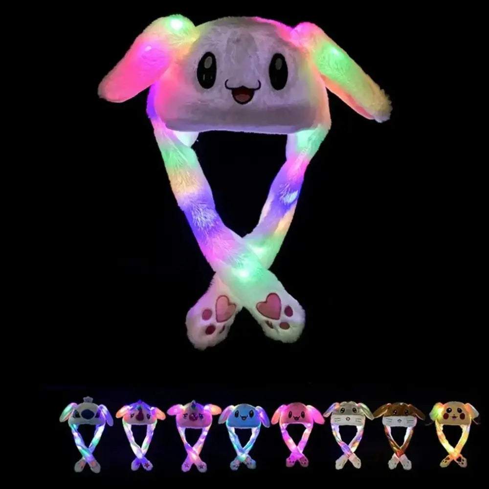 Anime Bunny Hat Plush Cosplay – Glowing Ear Jumping Plush