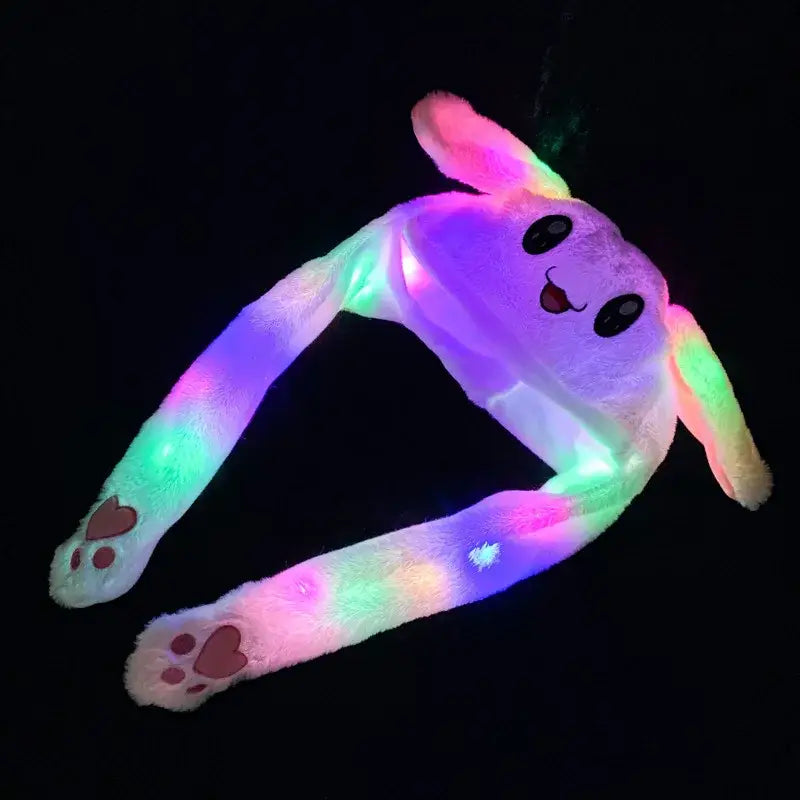 Anime Bunny Hat Plush Cosplay – Glowing Ear Jumping Plush