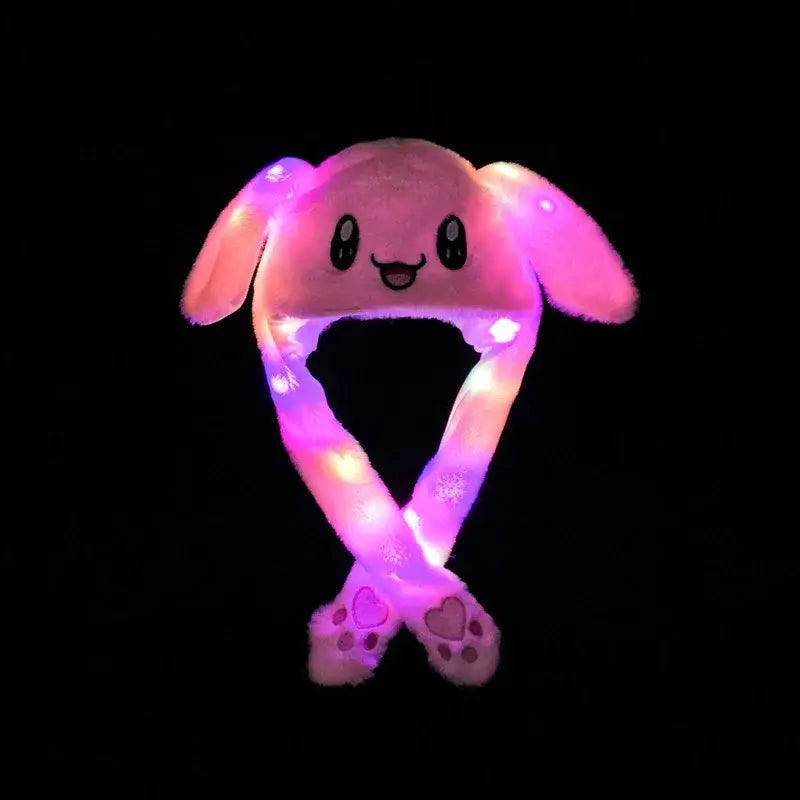 Anime Bunny Hat Plush Cosplay – Glowing Ear Jumping Plush