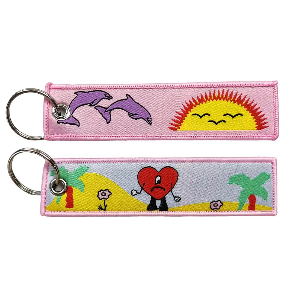 Anime Cartoon Embroidery Key Fob – Key Tag Keychain