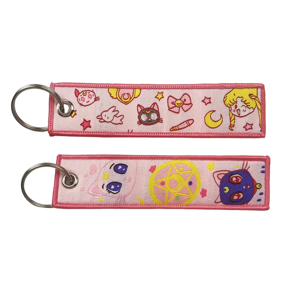 Anime Cartoon Embroidery Key Fob – Key Tag Keychain