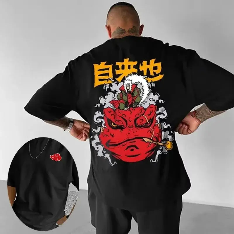 Anime Graphic Oversized T-Shirt – Cotton Short Sleeve