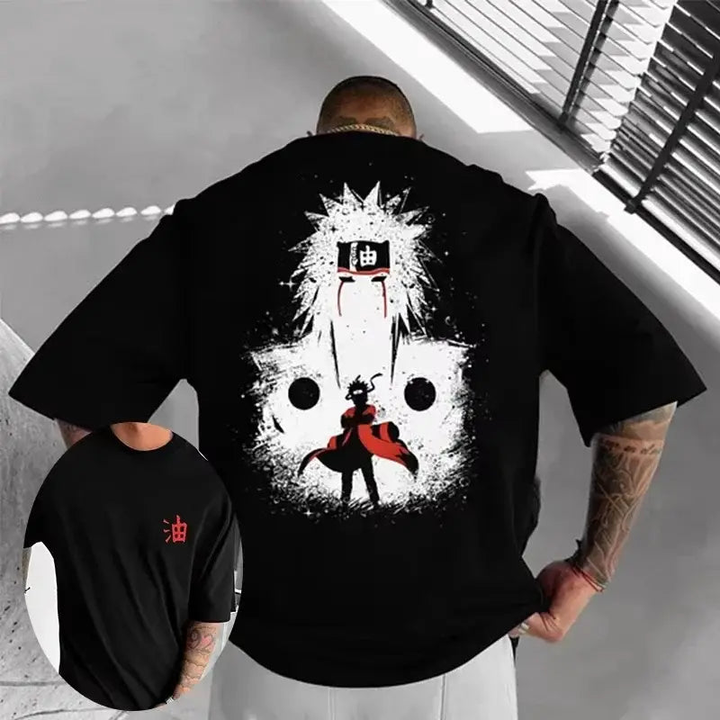 Anime Graphic Oversized T-Shirt – Cotton Short Sleeve