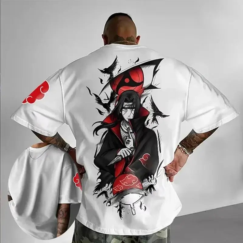 Anime Graphic Oversized T-Shirt – Cotton Short Sleeve