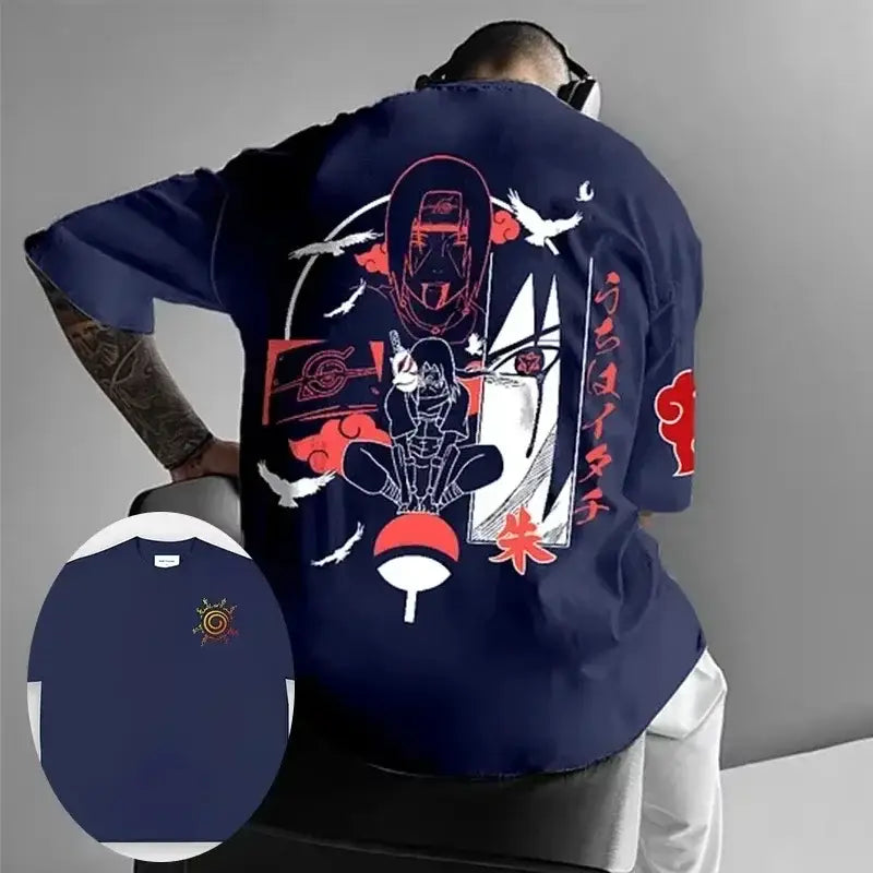 Anime Graphic Oversized T-Shirt – Cotton Short Sleeve