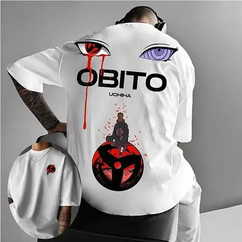 Anime Graphic Oversized T-Shirt – Cotton Short Sleeve