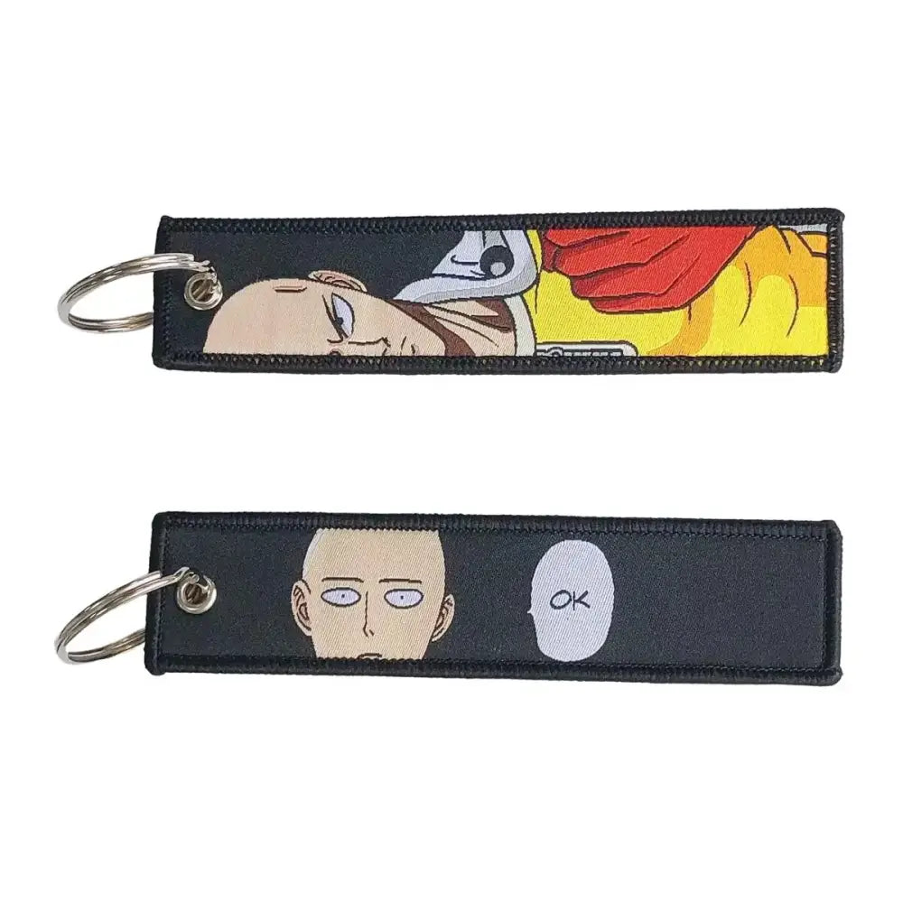 Anime Lock Keychain – Embroidered Jet Tag