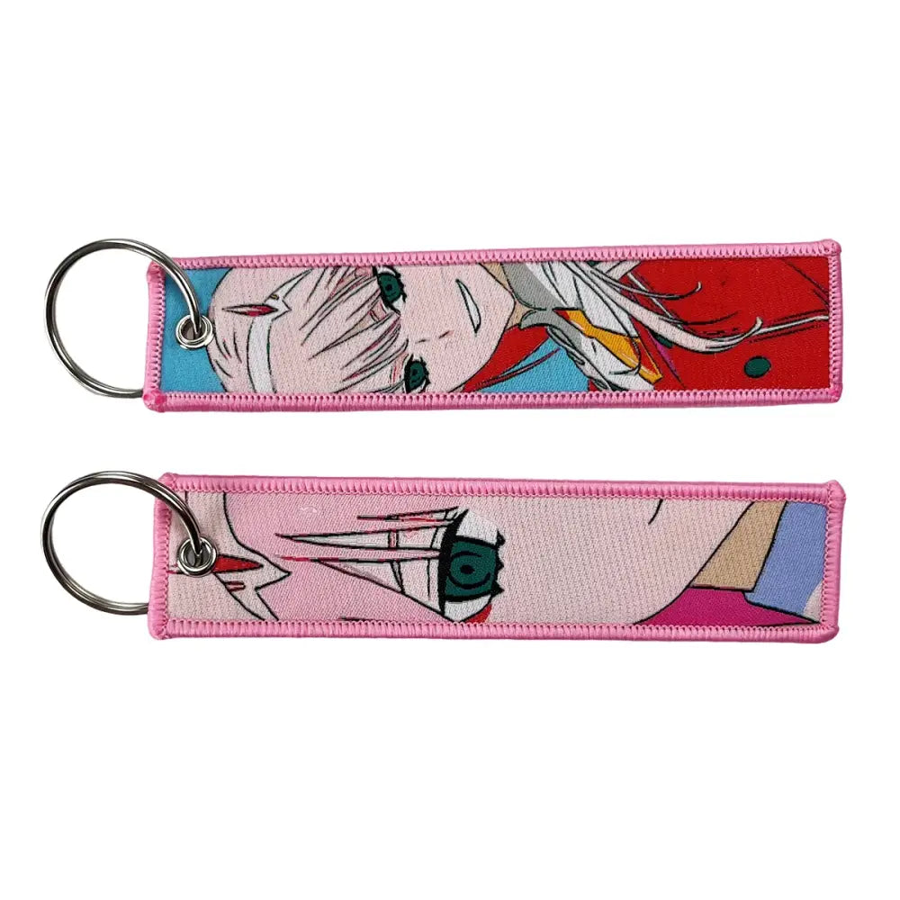 Anime Lock Keychain – Embroidered Jet Tag