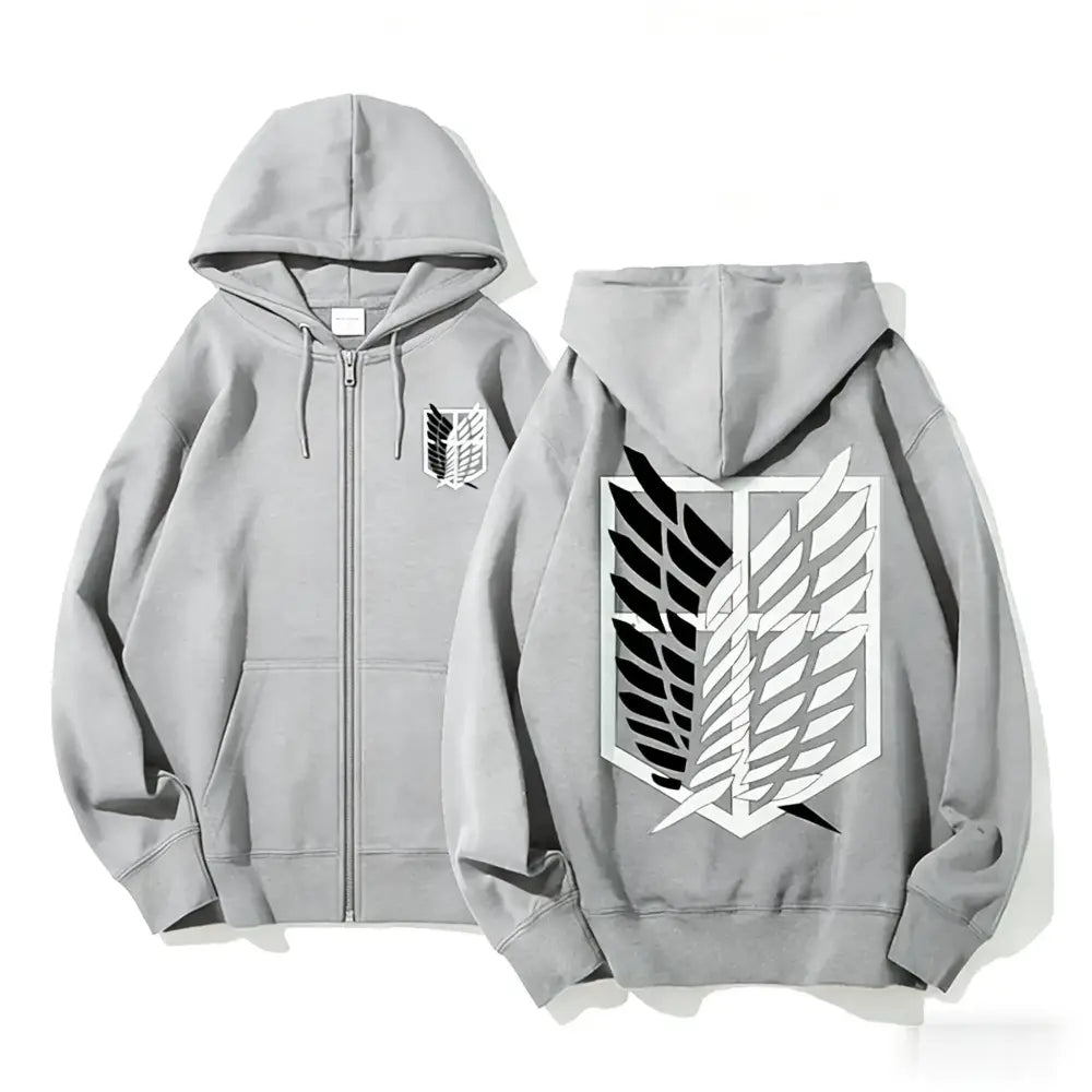 Attack On Titan Eren Yeager Zip Up Hoodie – Loose Fit