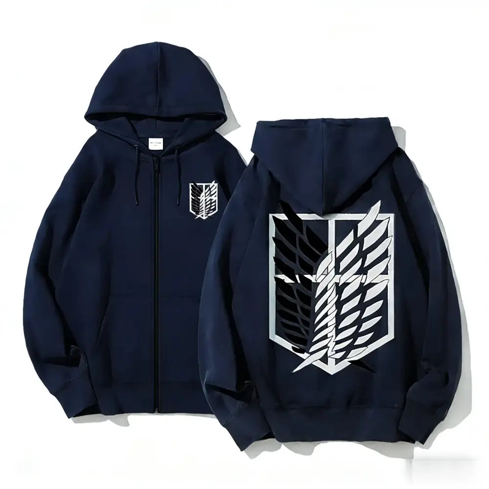 Attack On Titan Eren Yeager Zip Up Hoodie – Loose Fit