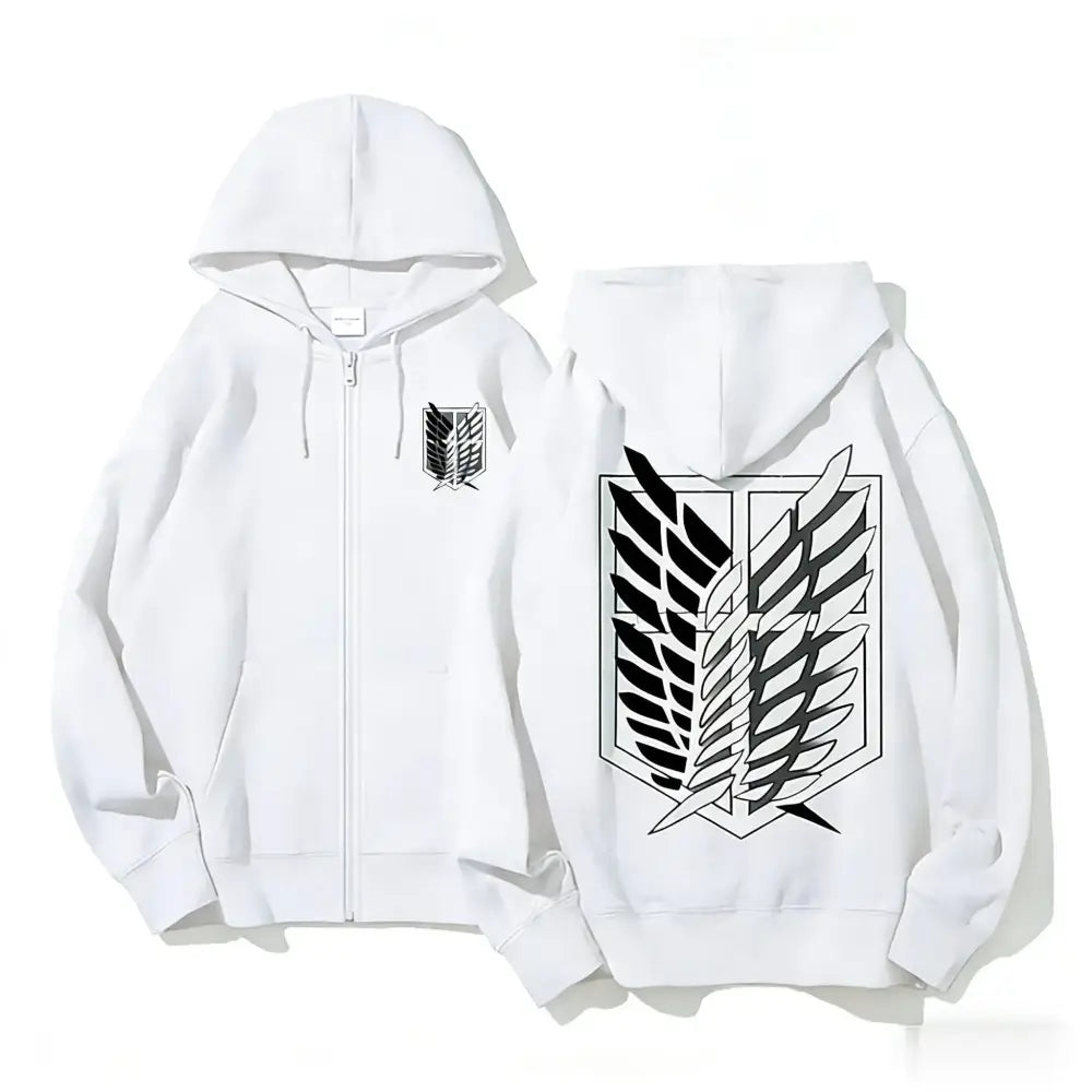 Attack On Titan Eren Yeager Zip Up Hoodie – Loose Fit