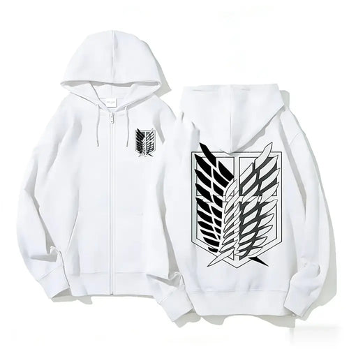 Attack On Titan Eren Yeager Zip Up Hoodie – Loose Fit