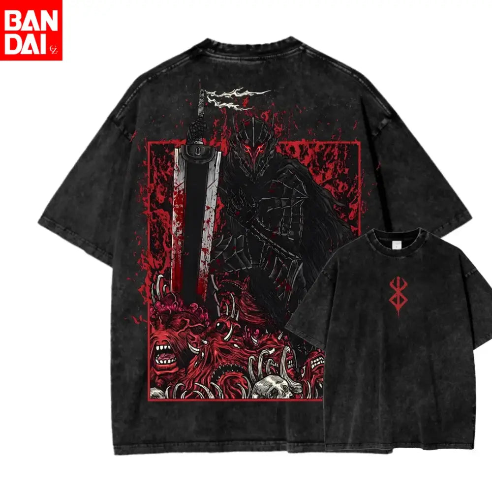 Berserk Guts Washed T-Shirt – Oversized Cotton