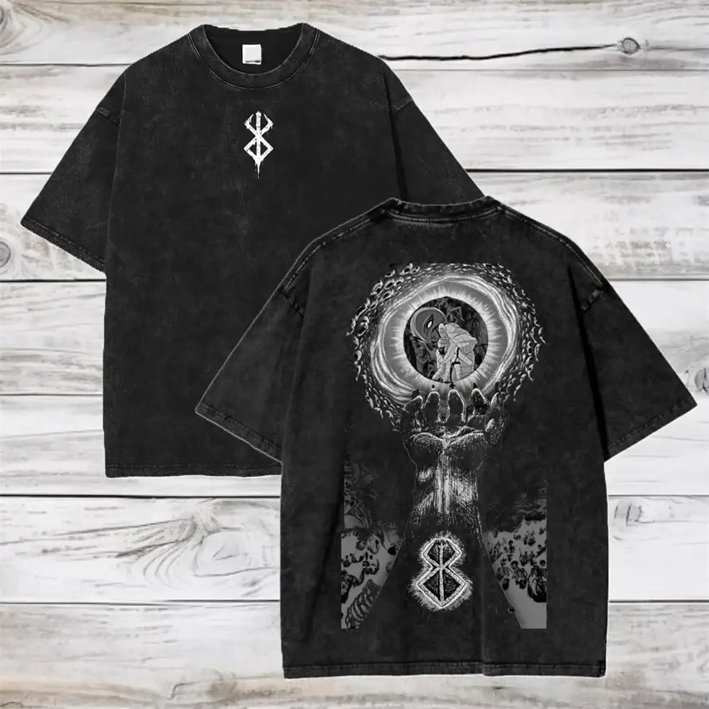 Berserk Guts Washed T-Shirt – Oversized Cotton