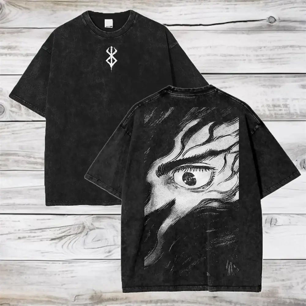 Berserk Guts Washed T-Shirt – Oversized Cotton