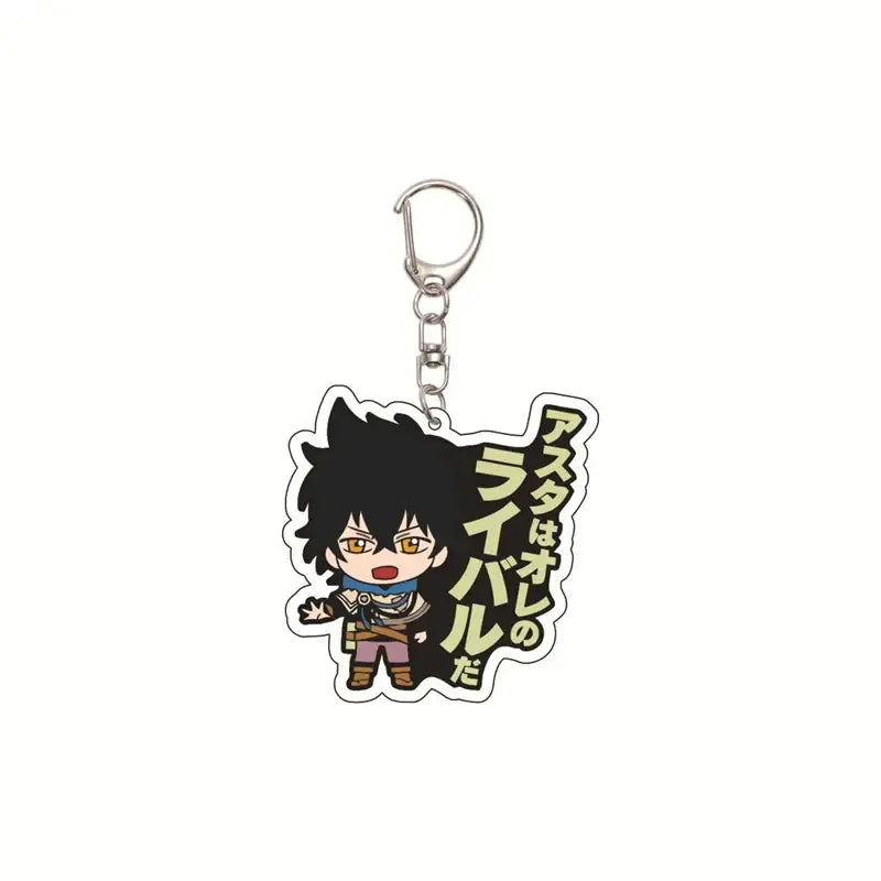 Black Clover Asta Acrylic Keychain – Bag Pendant