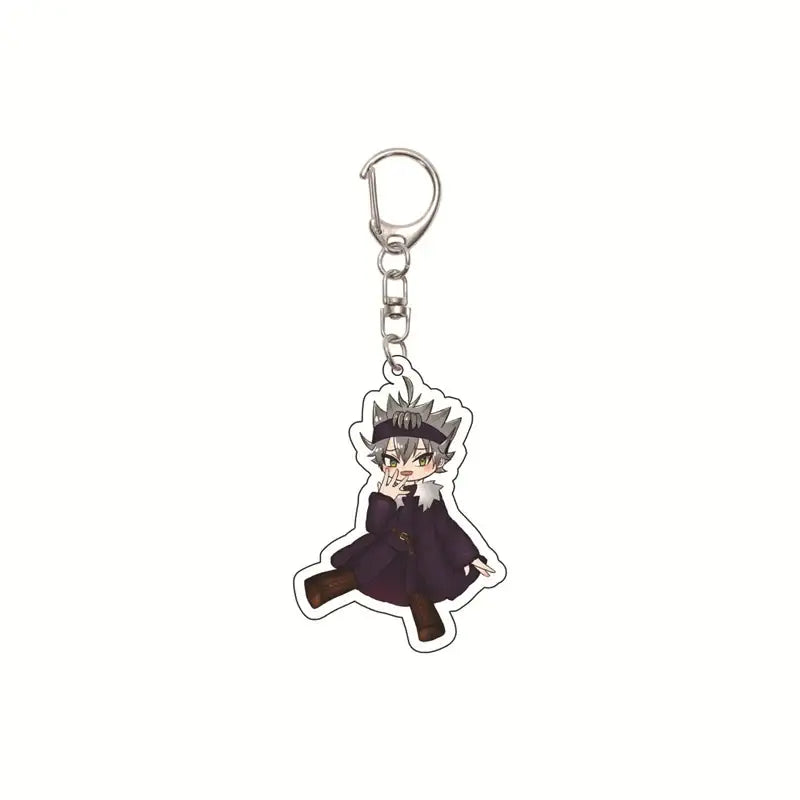 Black Clover Asta Acrylic Keychain – Bag Pendant