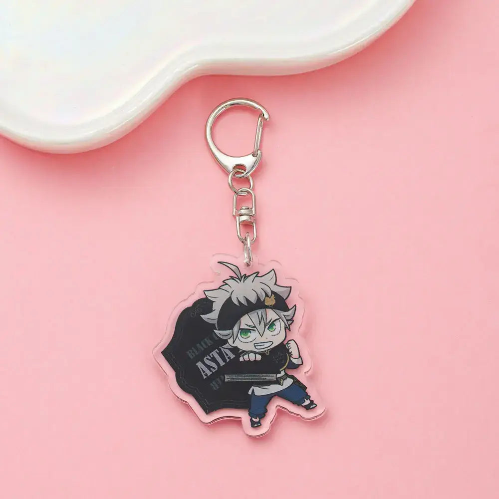 Black Clover Asta Acrylic Keychain – Cute Backpack Charm