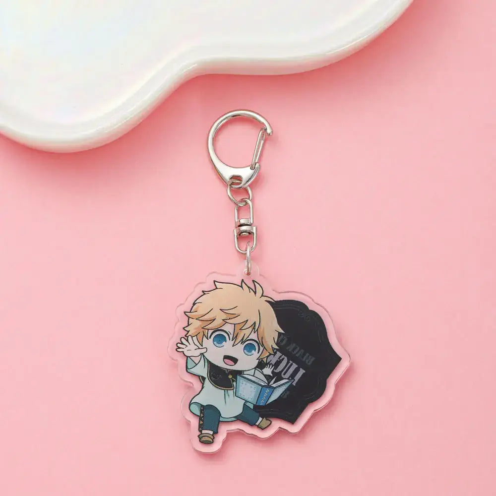 Black Clover Asta Acrylic Keychain – Cute Backpack Charm