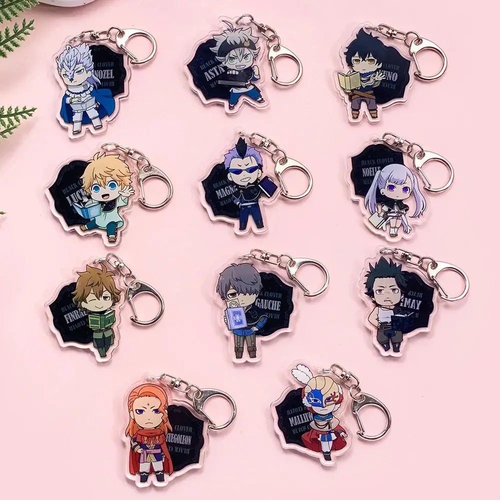 Black Clover Asta Acrylic Keychain – Cute Backpack Charm