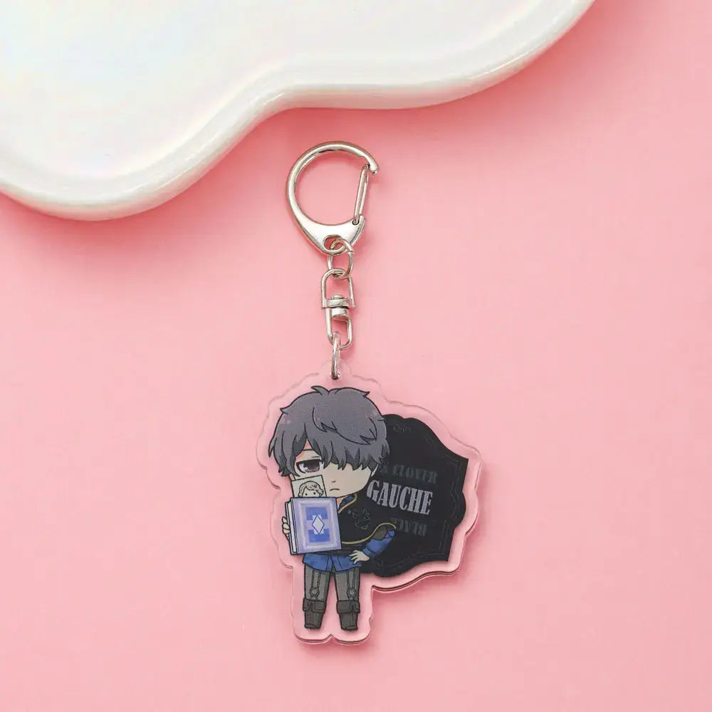 Black Clover Asta Acrylic Keychain – Cute Backpack Charm
