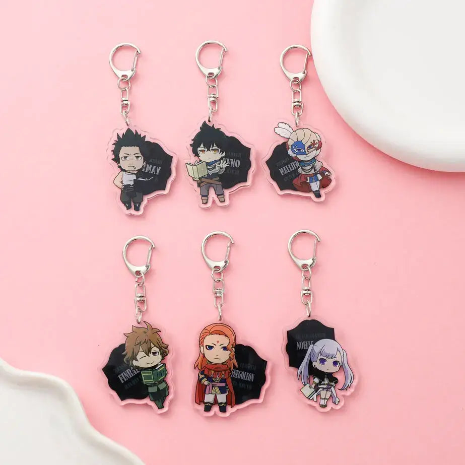 Black Clover Asta Acrylic Keychain – Cute Backpack Charm