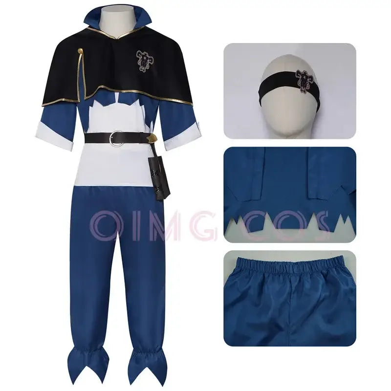 Black Clover Asta Cosplay Costume – Adult Uniform