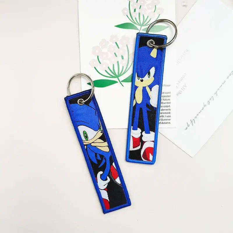 Black Clover Asta Embroidered Keychain – Leather Key Tag