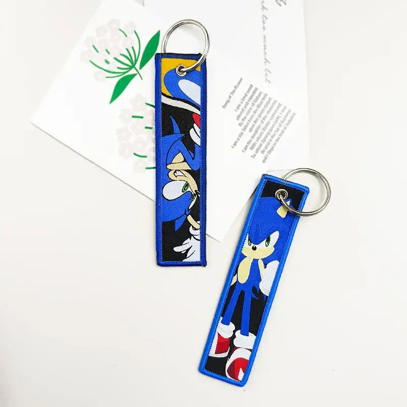Black Clover Asta Embroidered Keychain – Leather Key Tag