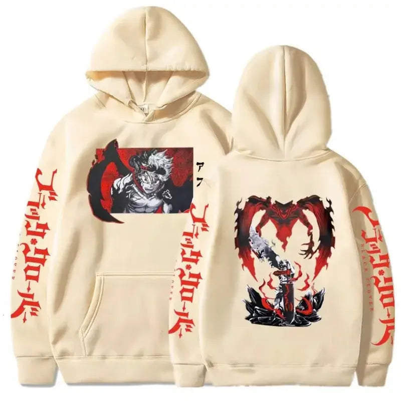 Black Clover Asta Oversized Hoodie – Plus Size Cotton