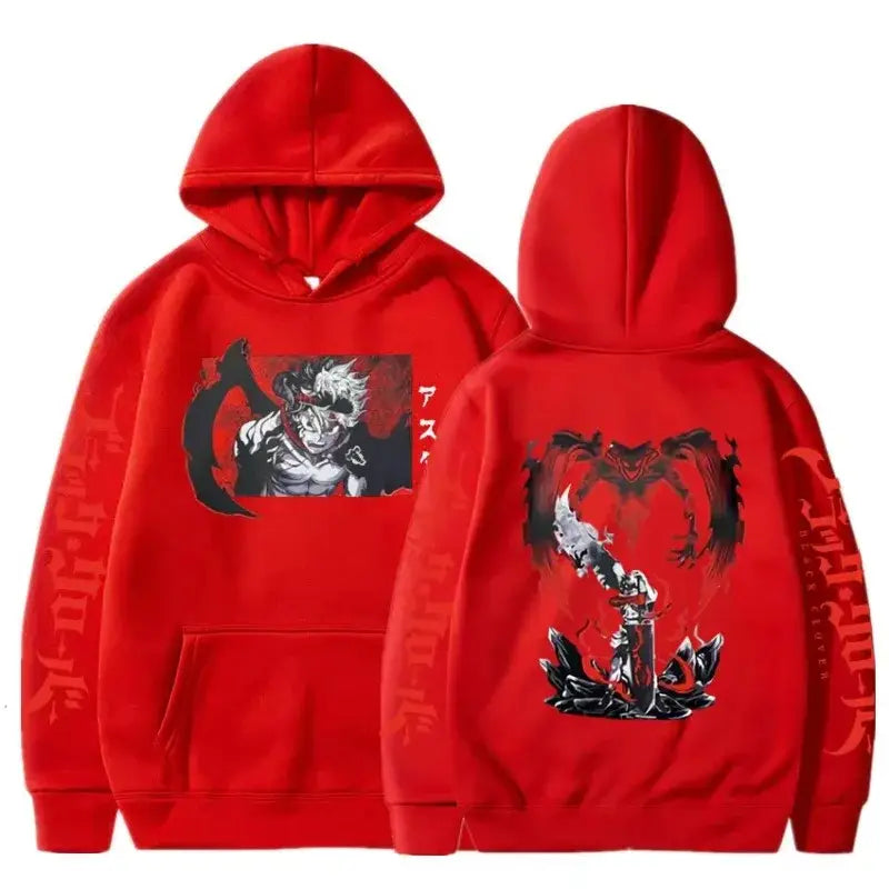 Black Clover Asta Oversized Hoodie – Plus Size Cotton