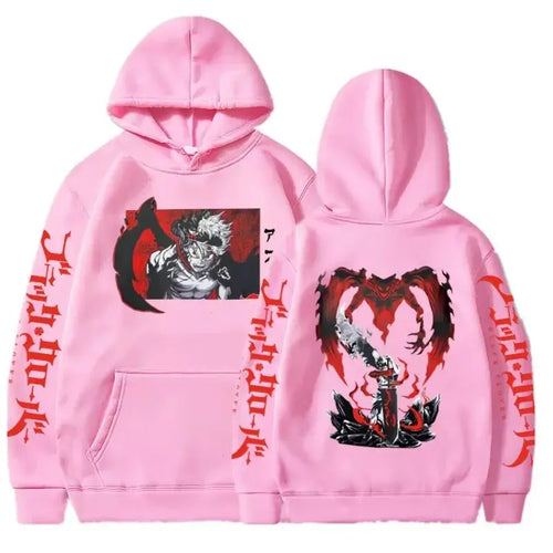 Black Clover Asta Oversized Hoodie – Plus Size Cotton