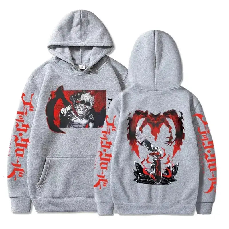 Black Clover Asta Oversized Hoodie – Plus Size Cotton