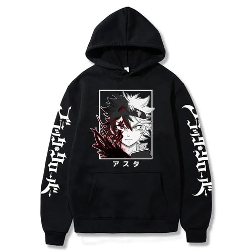 Black Clover Asta Oversized Hoodie – Winter Long Sleeve
