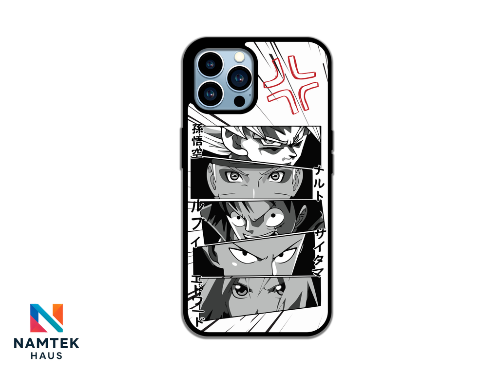 Legendary Anime Heroes Phone Case – Iconic Anime Crossover Design