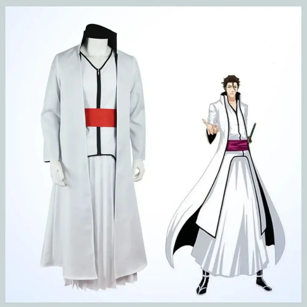Bleach Aizen Sousuke Captain Cosplay Costume & Wig