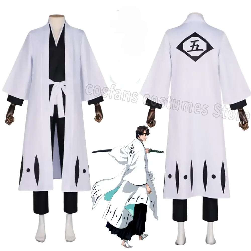 Bleach Aizen Sousuke Cosplay Wig – Captain Robe Kimono