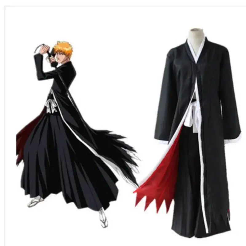 Bleach Ichigo Kurosaki Cosplay Costume Set – Mask Included