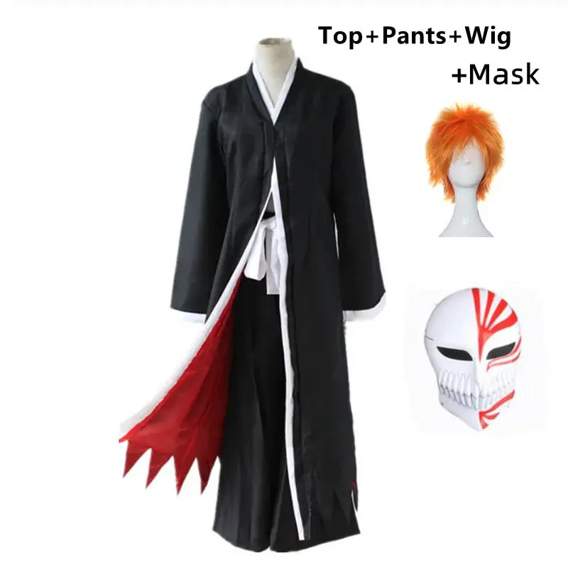 Bleach Ichigo Kurosaki Cosplay Costume Set – Mask Included