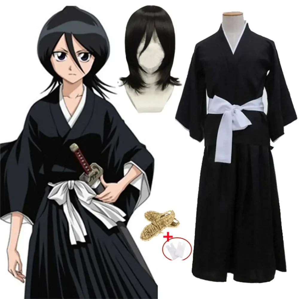 Bleach Rukia Shinigami Cosplay Wig Set – Anime Costume
