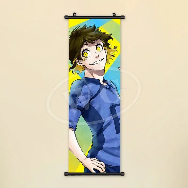 Blue Lock Isagi Yoichi Reo Mikage Scroll Painting – Canvas Wall Art